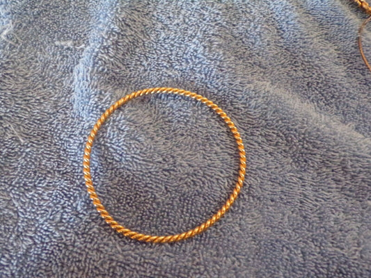 5 Gold Colored Bangle Bracelets