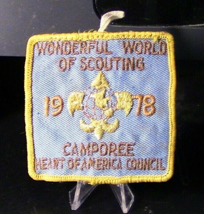 BSA: Vintage 1978 Camporee Patch (Heart of America) Wonderful World of Scouting