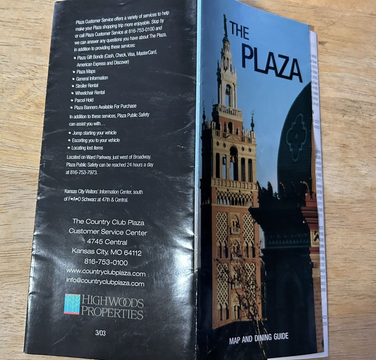 THE PLAZA MAP AND DINING GUIDE (NOT CURRENT)