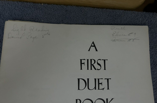 A FIRST DUET BOOK PIANO, FOUR HANDS--MAXWEKK ECKSTEIN, 1947