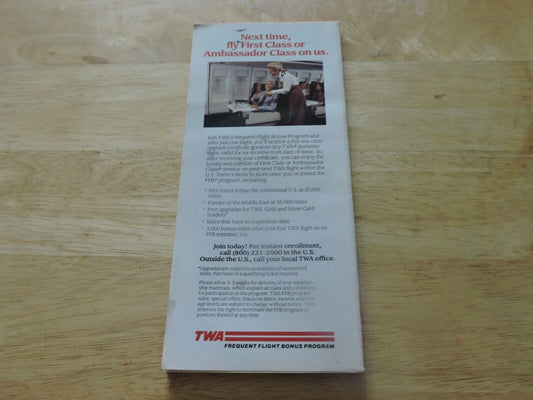 TWA Worldwide Timetable Effective March 2, 1992