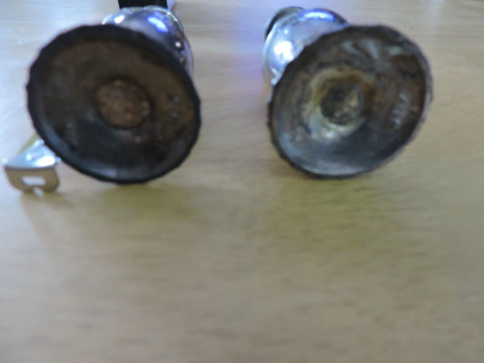 SILVER SALT AND PEPPER SHAKERS: (5X1.5 INCHES) MADE IN THE USA