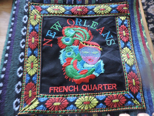 NEW ORLEANS FRENCH QUARTER SHOULDER CLOTH BAG 10X11 INCHES NEW