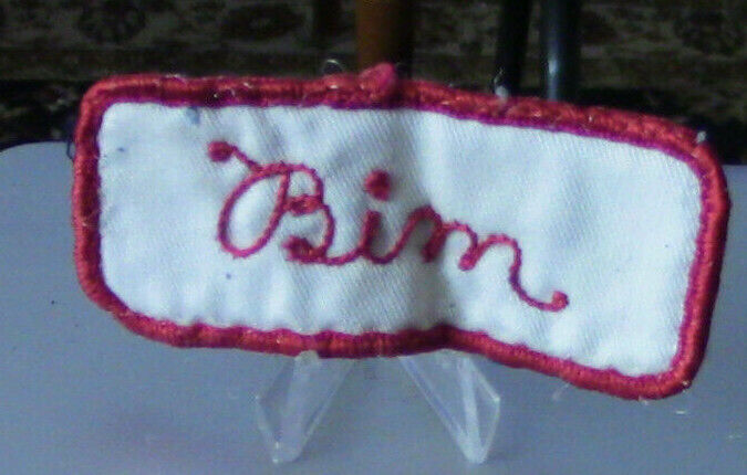 Uniform, Name Patch: BIM (White Background/Red Outline & Letters)