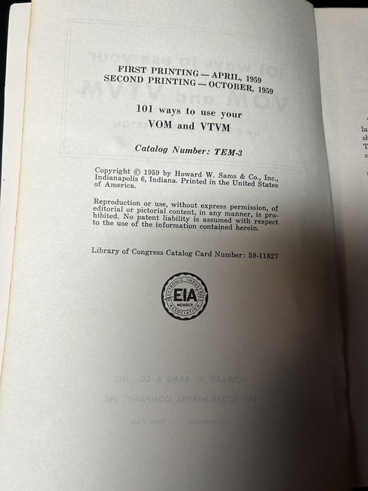 101 Ways to use VOM & VTVM, 1959