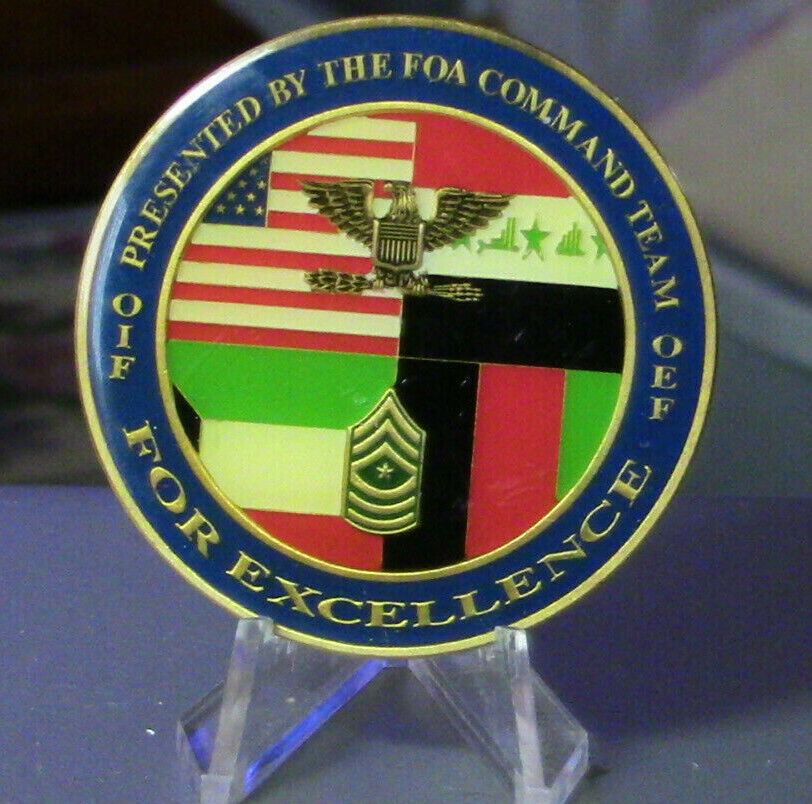 Command Team OIF, For Excellence Challenge Coin