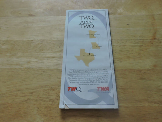 TWA Worldwide Timetable Effective October 25, 1998