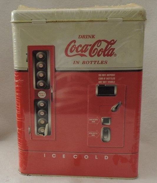 1950s Era replica of a Coca-Cola Vending Machine Tin (1997)-New in Packaging