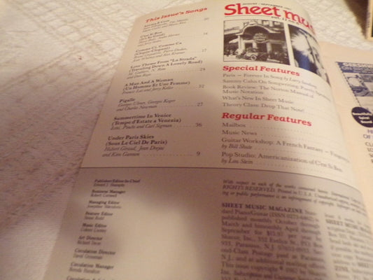 Sheet Music Magazine: August / September 1987 Edition