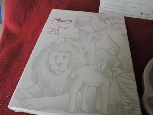 LONGABERGER POTTERY COOKIIE MOLDS--PEACE--1993