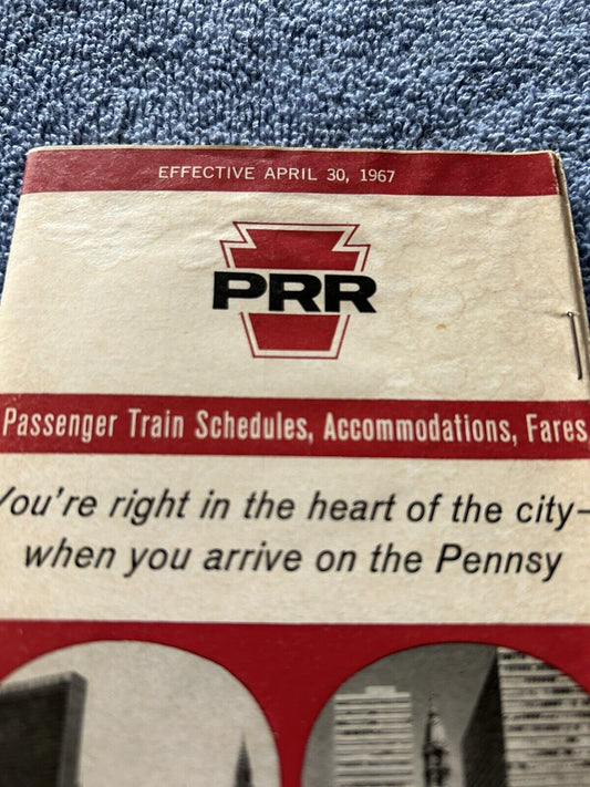 PRR PASSENER TRAIN SCHEDULES APRIL 30, 1967