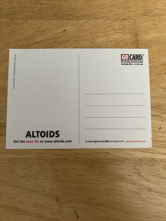 Lets Get hot and Heavy The Love Tin Altoids Postcard