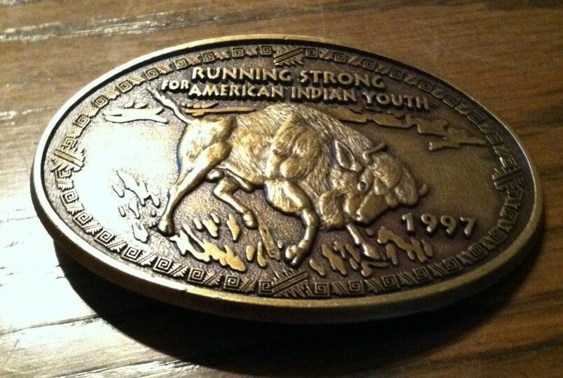 BELT BUCKLE - 1997: RUNNING STRONG FOR AMERICAN INDIAN YOUTH