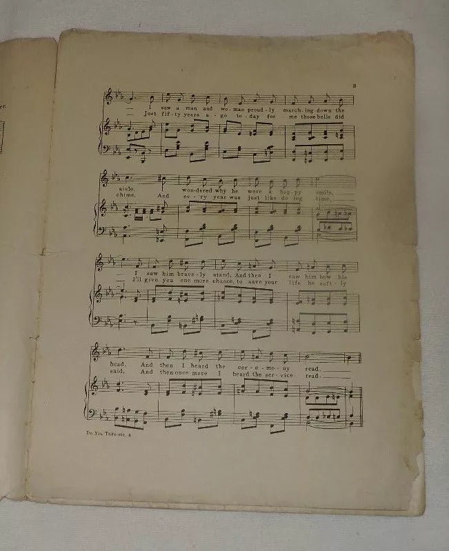 Do You Take This Woman For Your Lawful Wife Piano Sheet Music