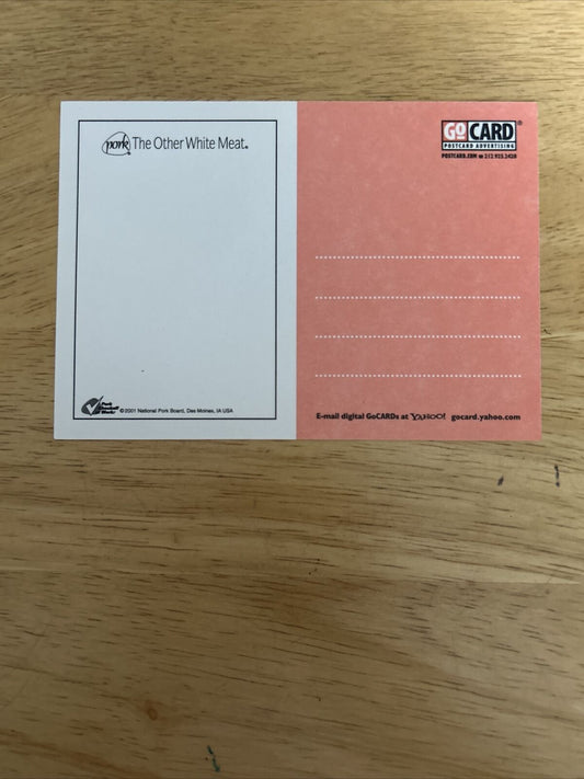 Pork The other White Meat Post Card