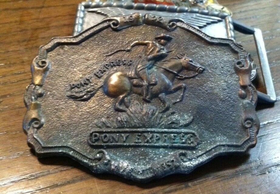 BELT BUCKLE: PONY EXPRESS RIDER