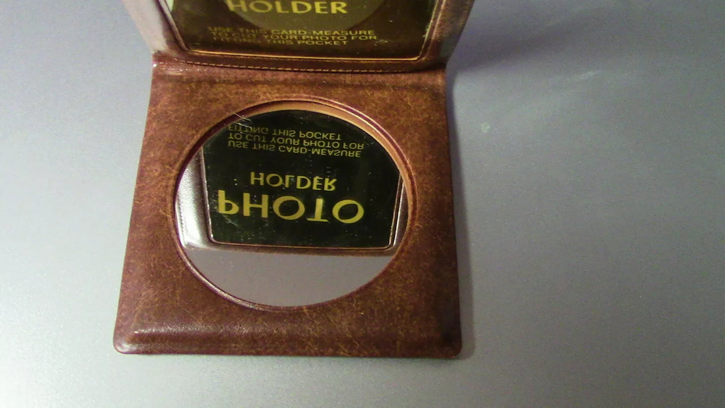 Portable Vinyl Photo Holder with Mirror (3" X 3") Advertising Giveaway