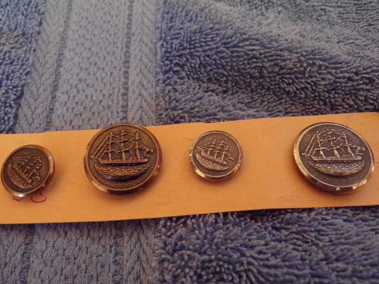 Seven 3-Masted Sailing Ship BUTTONS -- Various Sizes