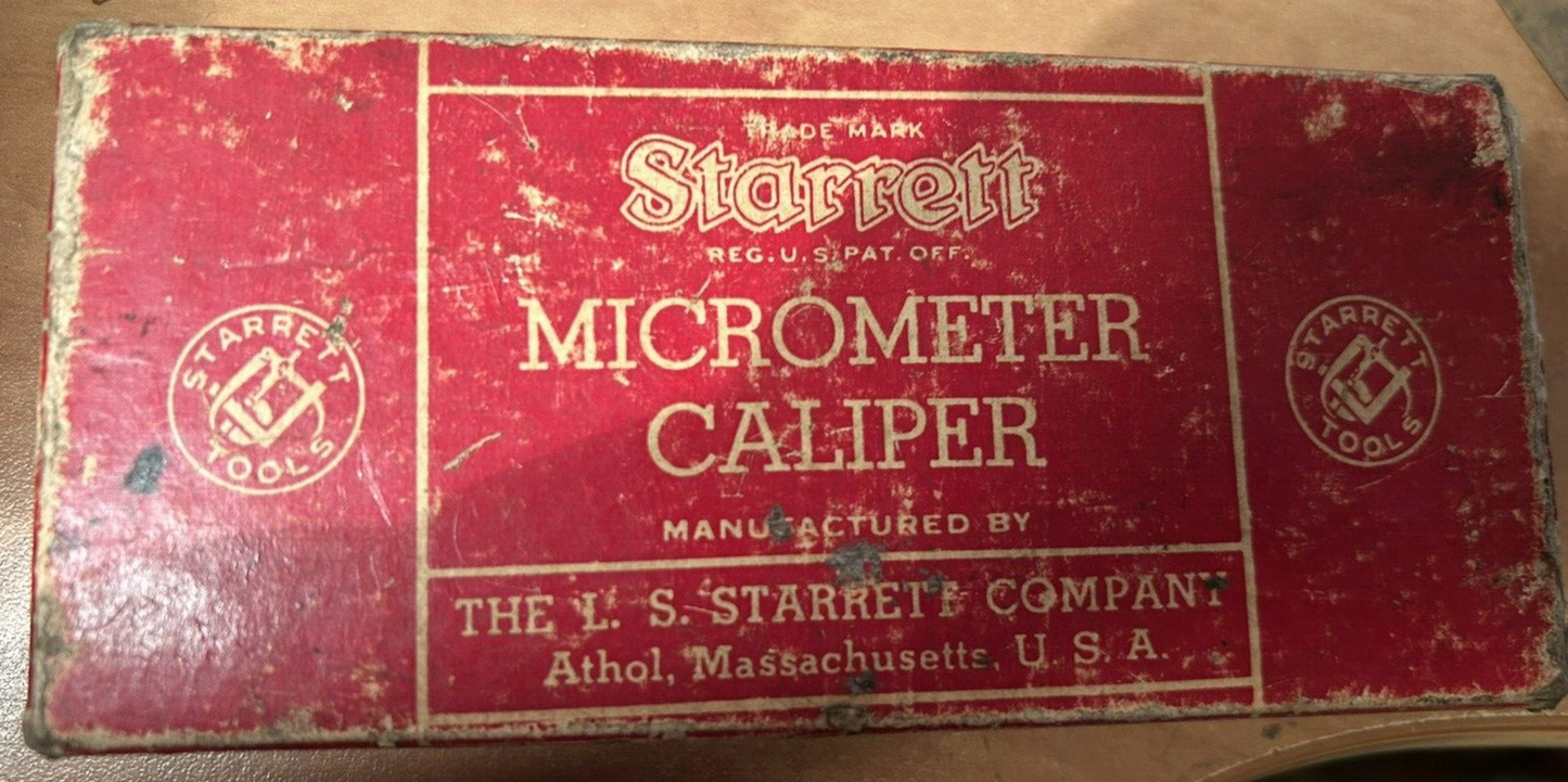 Starrett Micrometer Caliper: 1 Inch (Catalog # 230FL)