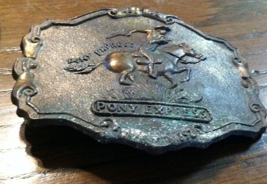 BELT BUCKLE: PONY EXPRESS RIDER