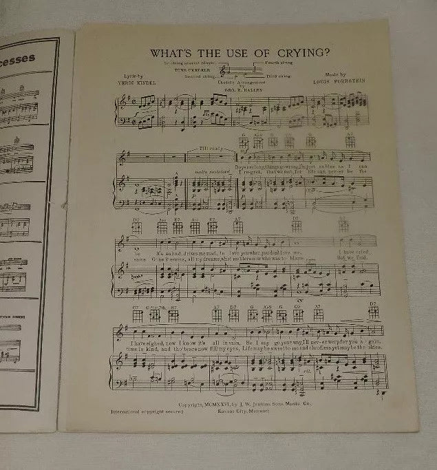 What's The Use of Crying Piano Sheet Music