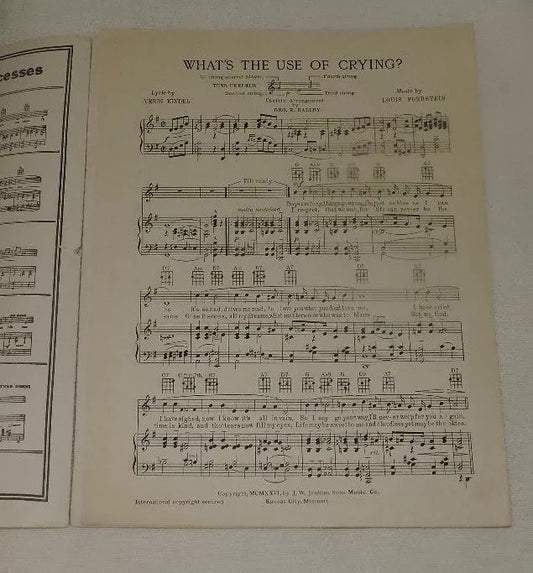 What's The Use of Crying Piano Sheet Music
