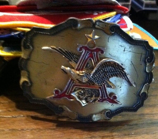 Vintage 1977 Belt Buckle: Anheuser Raintree (Brewery)
