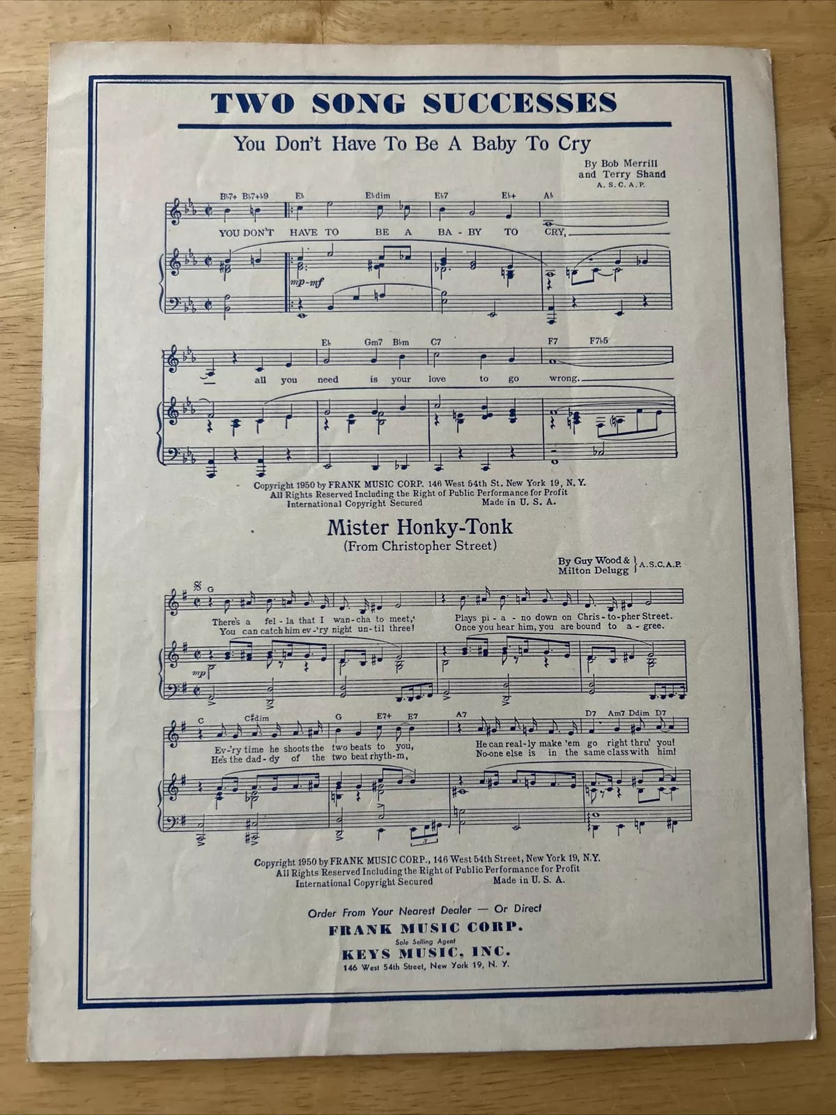 The Strange Little Girl Jerry Ross Sheet Music 1951