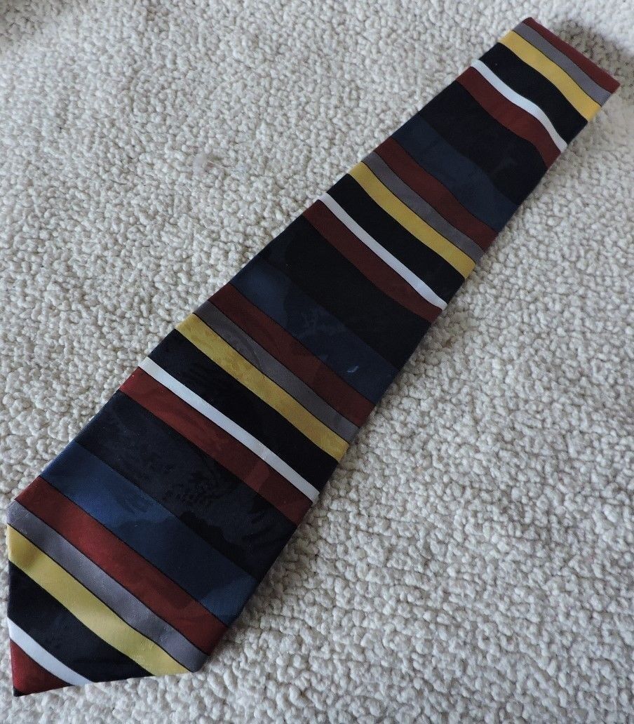 Multi-colored Striped Polyester Men's Tie