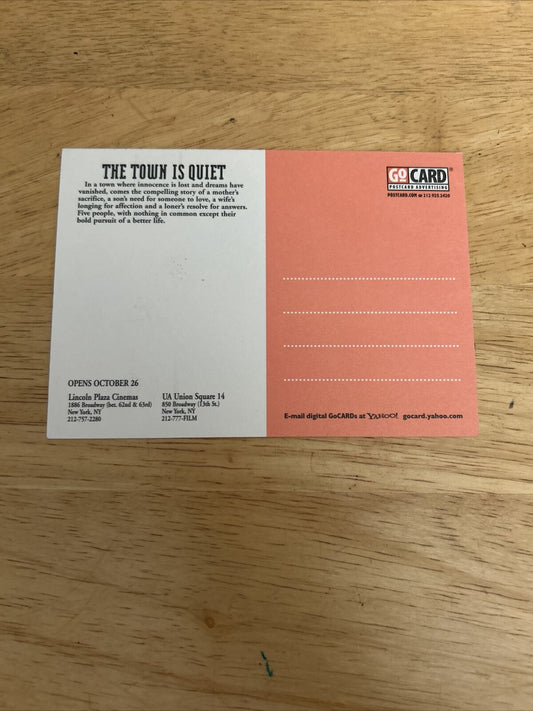 The Town is Quiet Movie Postcard