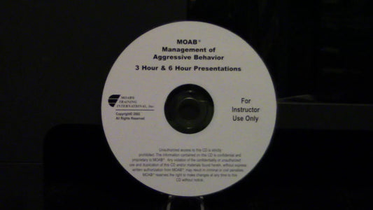 Management of Agressive Behavior 3 HR & 6 HR Presentations CD For Instructors