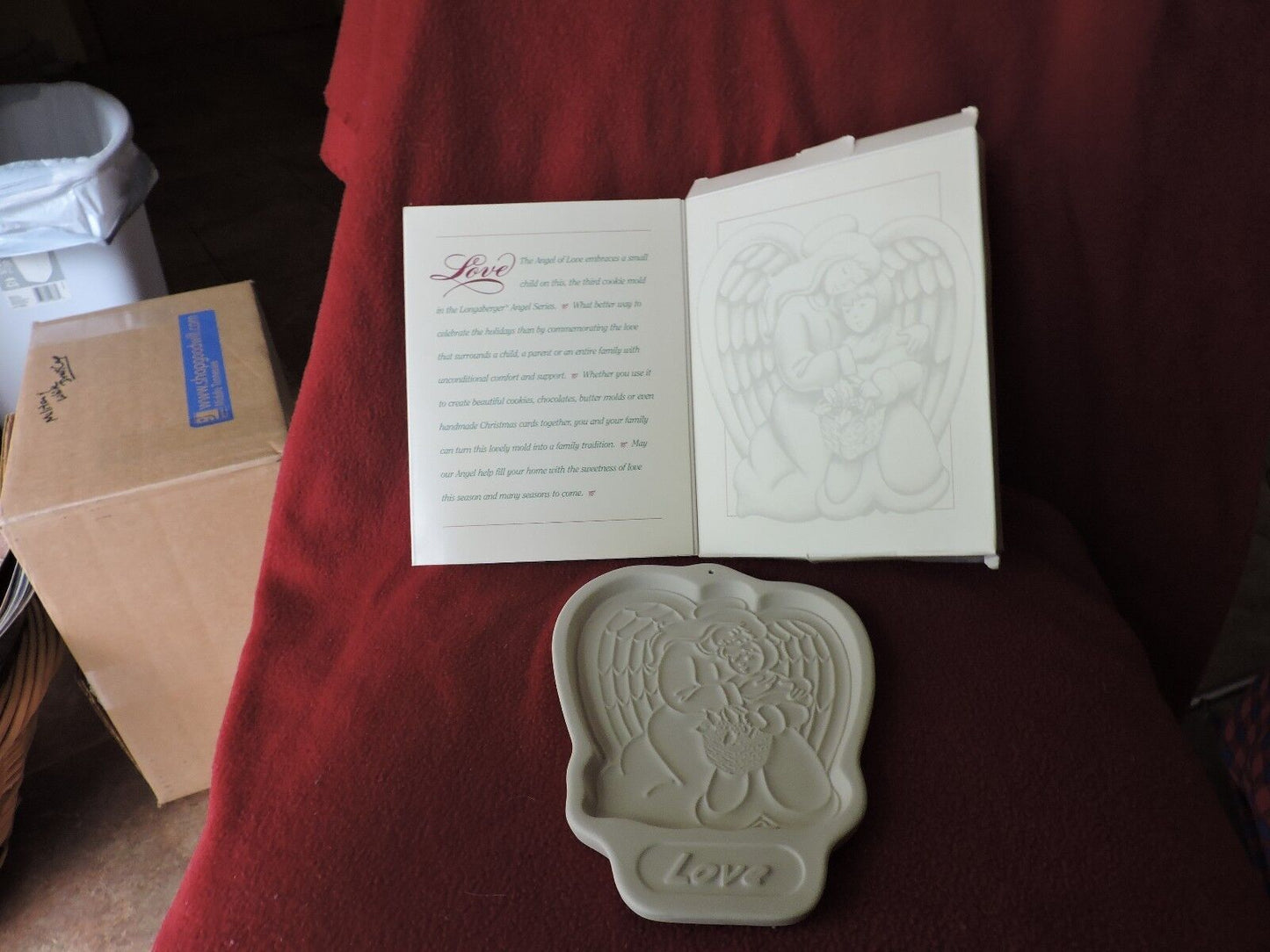 LONGABERGER POTTERY--COOKIE MOLDS--LOVE--1995