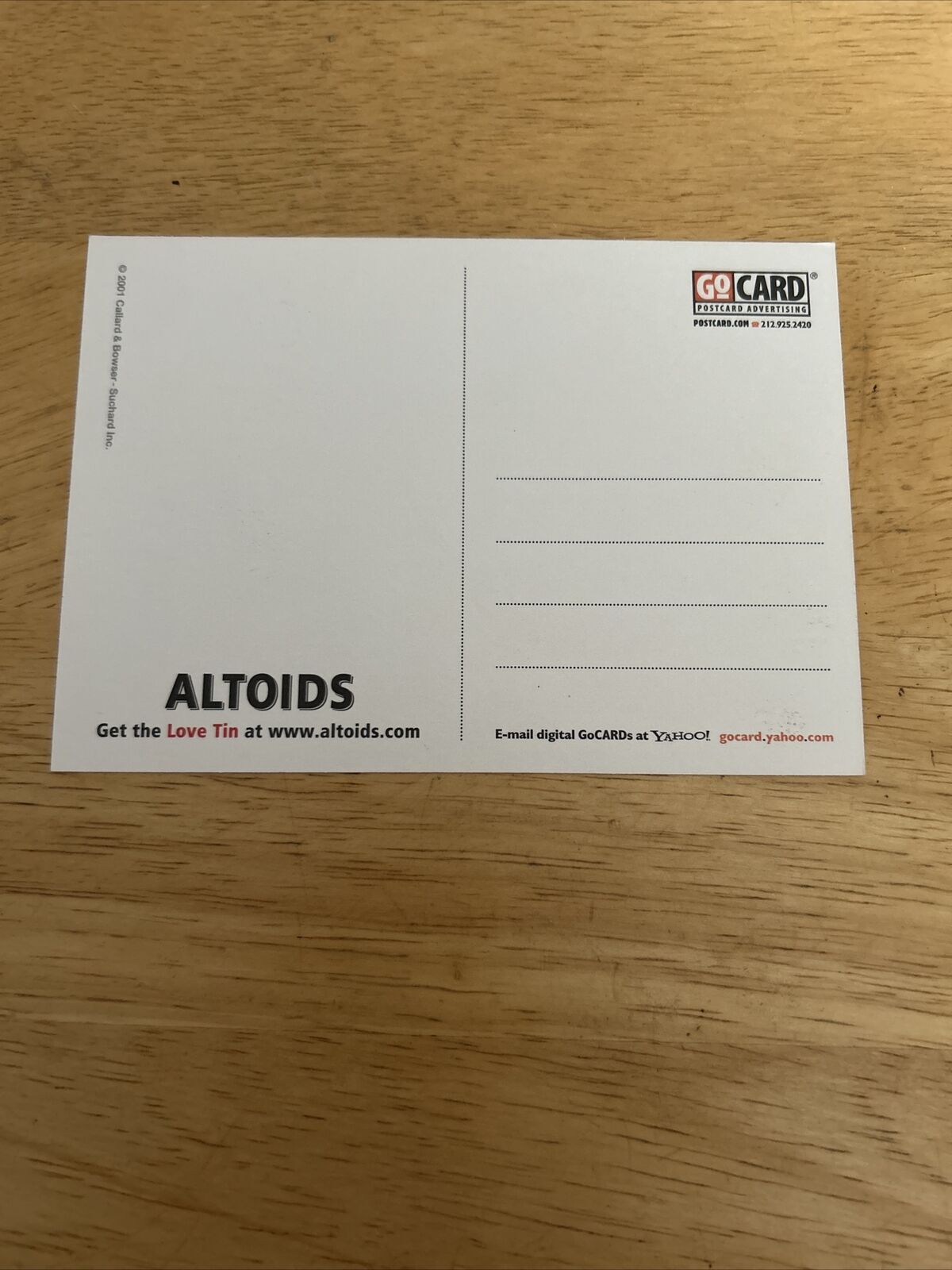 "You've got a sweet ass" Altiods post card