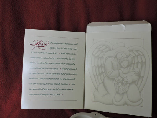 LONGABERGER POTTERY--COOKIE MOLDS--LOVE--1995