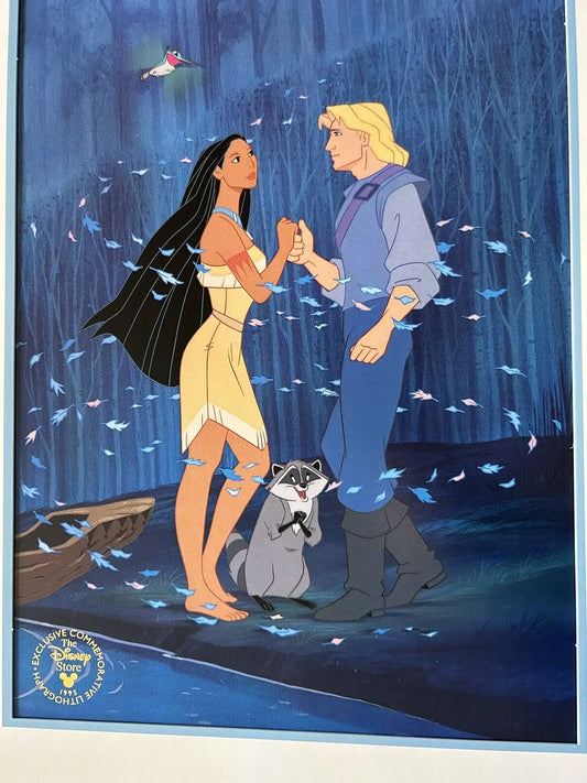 DISNEY'S POCAHONTAS COMEMORATIVE LITHOGRAPH 14 X 11 INCHES-1995