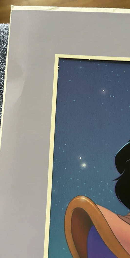 WALT DISNEY'S ALADDIN COMEMORATIVE LITHOGRAPH 14 X 11 INCHES-1993