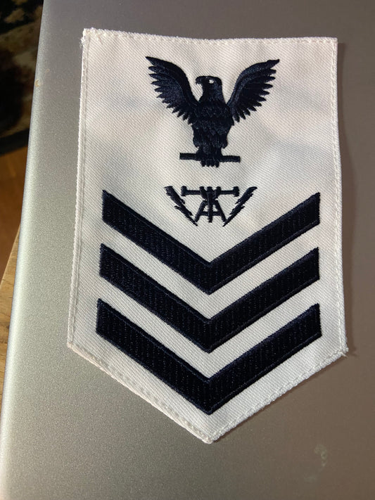 US Navy 1st Class Fire Tech (Navy Firefighter) Rank Patch