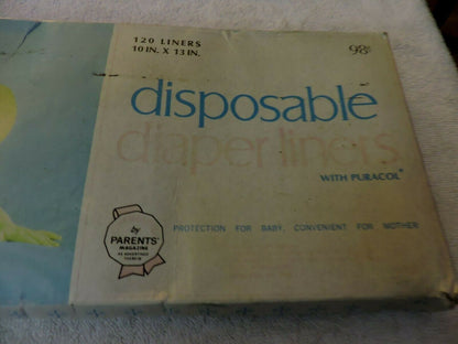 VINTAGE DENNISON DISPOSABLE DIAPER LINERS---UNOPENED BOX