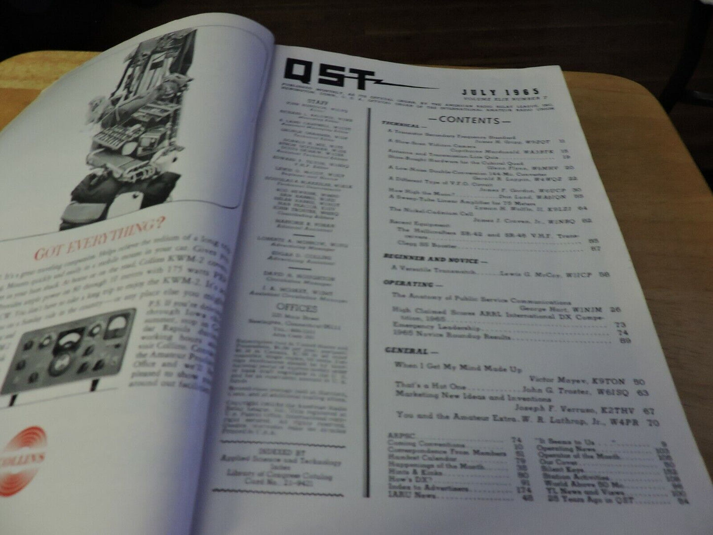 QST AMATEUR RADIO MAGAZINE JULY 1965