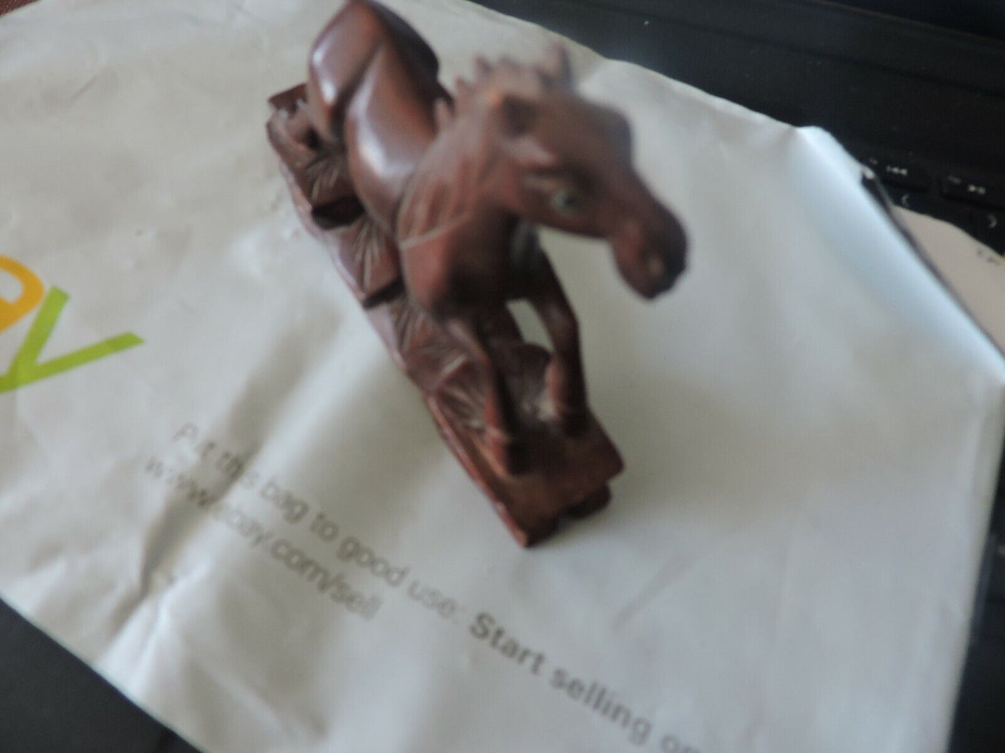 Hand Carved Wooden Horse (4" long X 2 1/2" High)