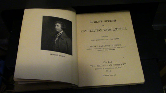 Vintage (1914) Book: Burkes Speech on Reconciliation with America