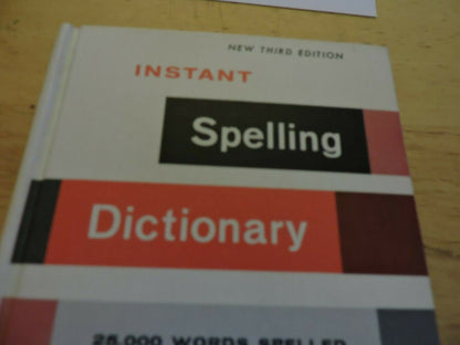 SPELLING DICTIONARY 3RD EDITION 25,00 WORDS SPELLING 1967