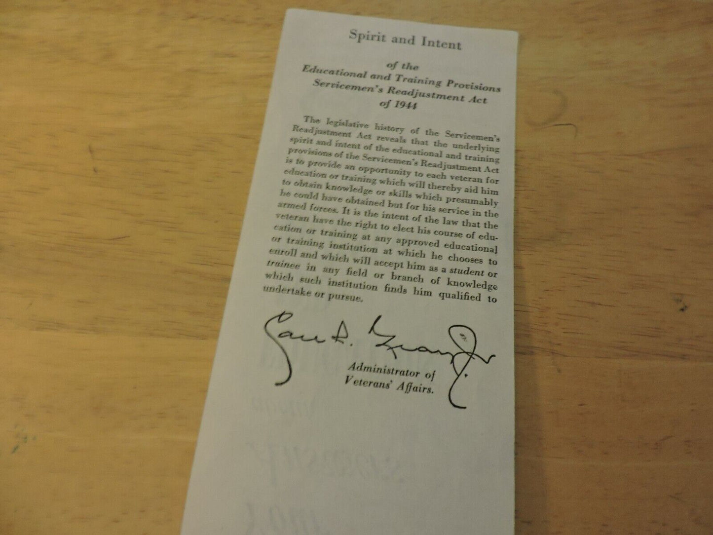 YOUR ANSWERS ABOUT EDUCATION AND TRAINING:  REVISED JUNE 1, 1948, VETERANS ADMIN
