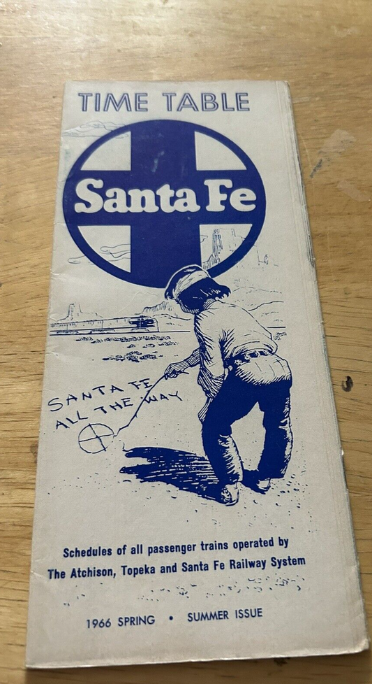 SANTE FE TIMETABLE 1966 SPRING/SUMMER