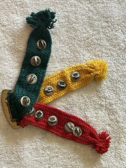 BOY SCOUTS WEBOLOS TRICOLOR RIBBON WITH 14 ACTIVITY PINS