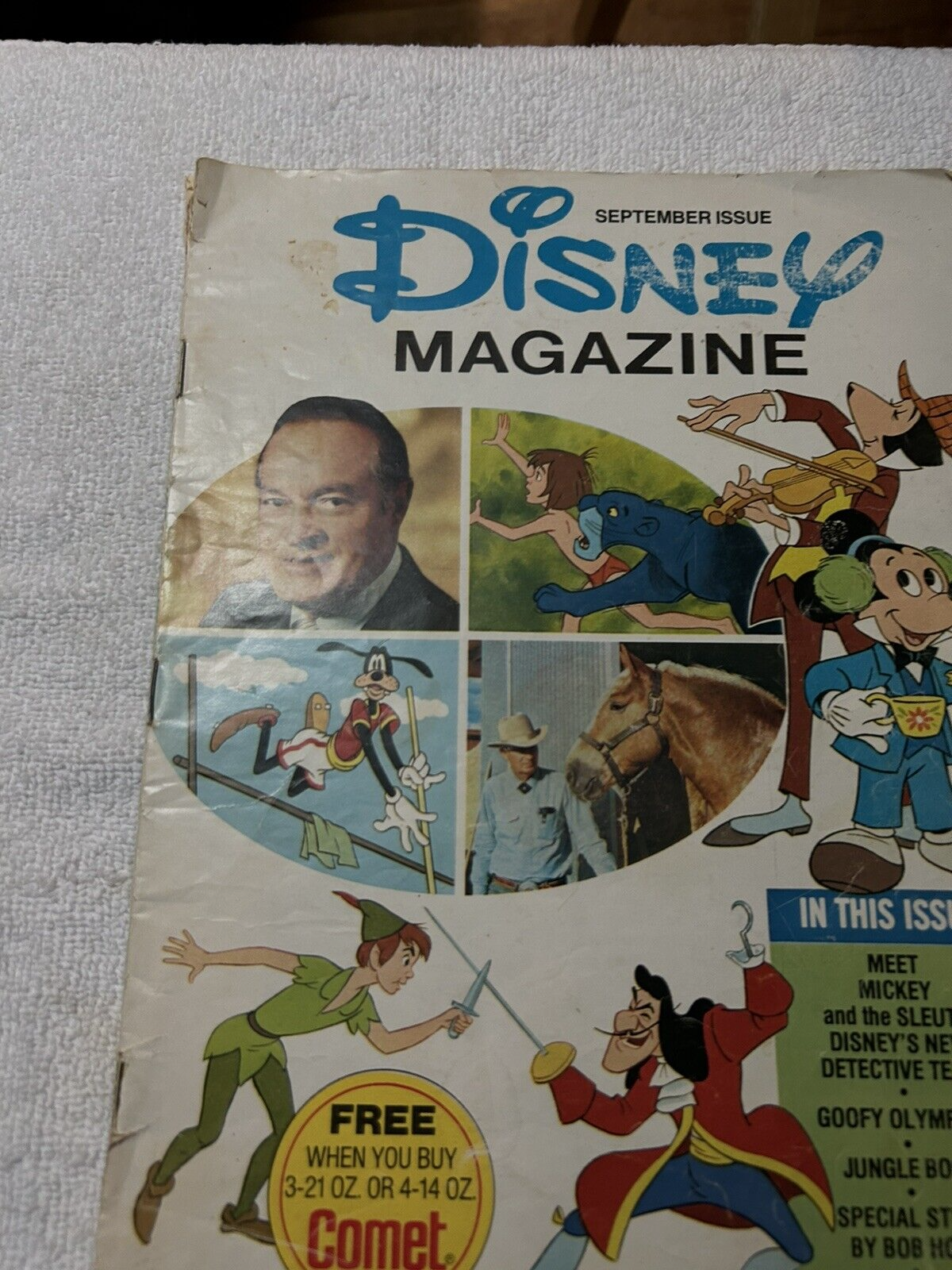 DISNEY MAGAZINE September Issue 1976 Mickey & the Sleuth, Bob Hope, Draw DonaldÂ 