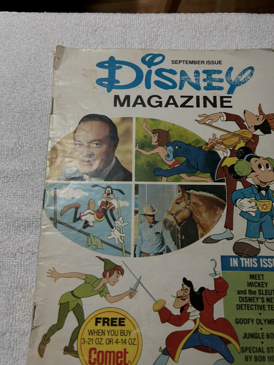 DISNEY MAGAZINE September Issue 1976 Mickey & the Sleuth, Bob Hope, Draw DonaldÂ 