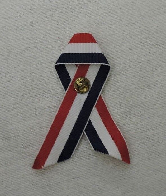 Team USA Olympics Pin with Red/White/Blue Ribbon