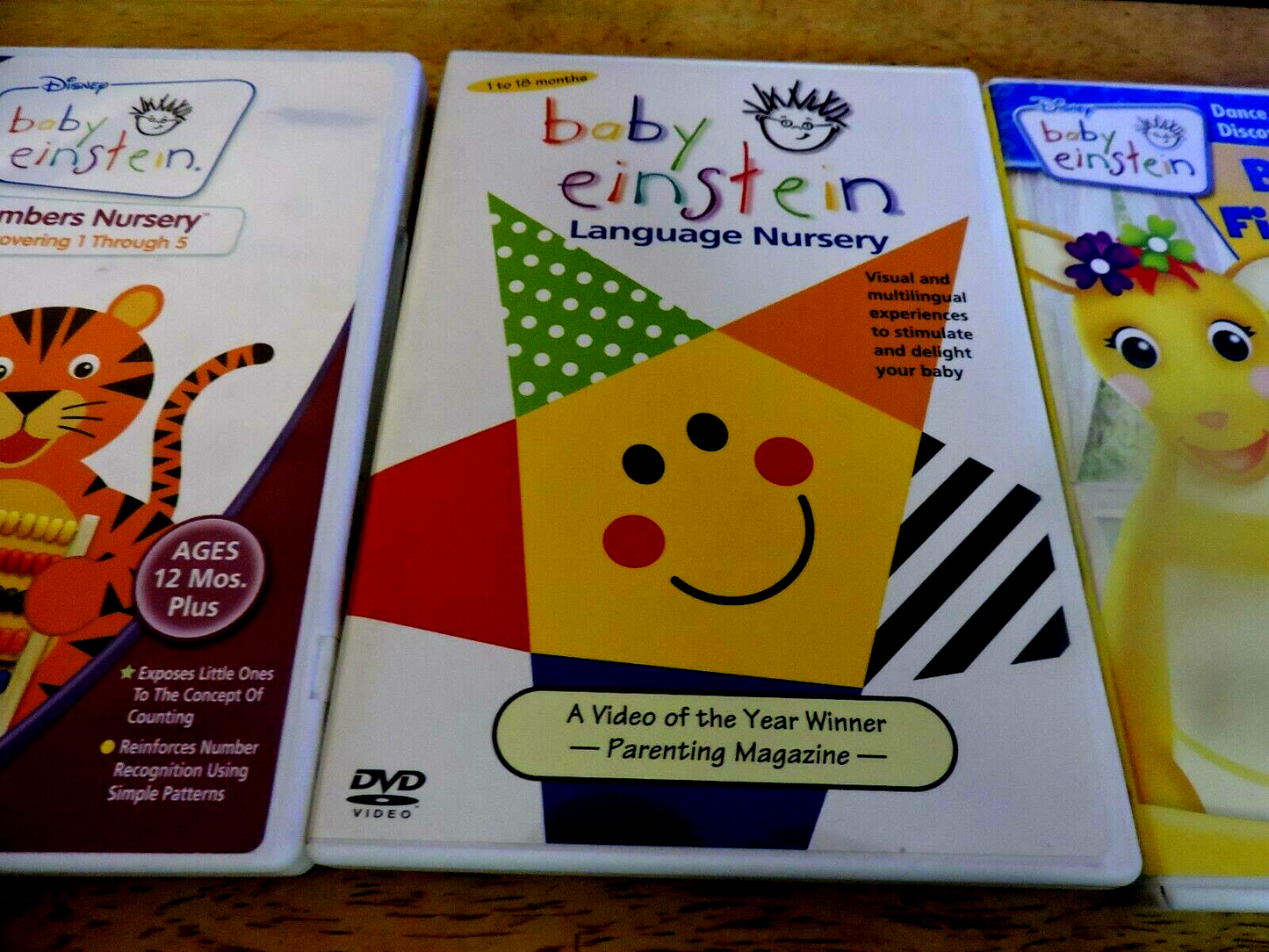 baby einstein SET OF 3 DVDs AGES 12 -18 MONTHS