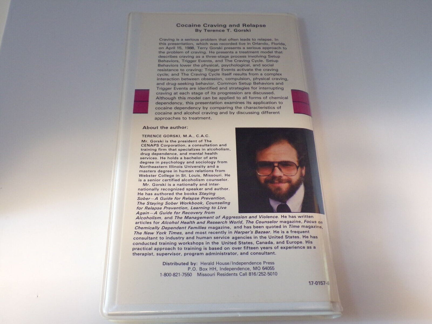 Cocaine Craving and Relapse: A Comparison Between Alcohol and Cocaine (Cassette)